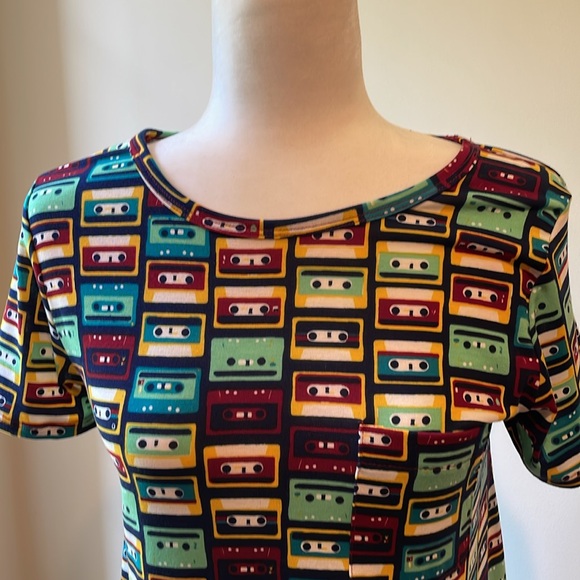 LuLaRoe Carly. NWOT. HTF cassette tape dress Small SM S - Picture 2 of 3